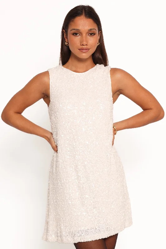 Must-Have Style Discounts Kezie Sequin Mini Dress - Cream Final Clearance