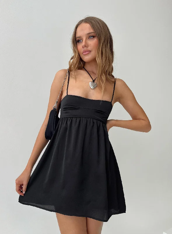 Season Offer Ortega Mini Dress Black Lower Impact Effortless Style