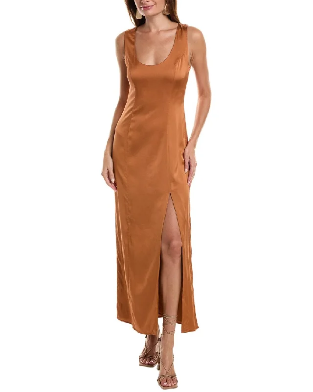 Limited Time Deal Hutch Lolo Satin Maxi Dress Casual Weekend Relaxed Style