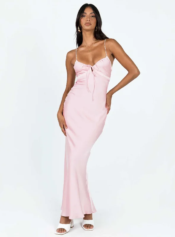 Huge Price Cut Emily Maxi Dress Pink Refined Look