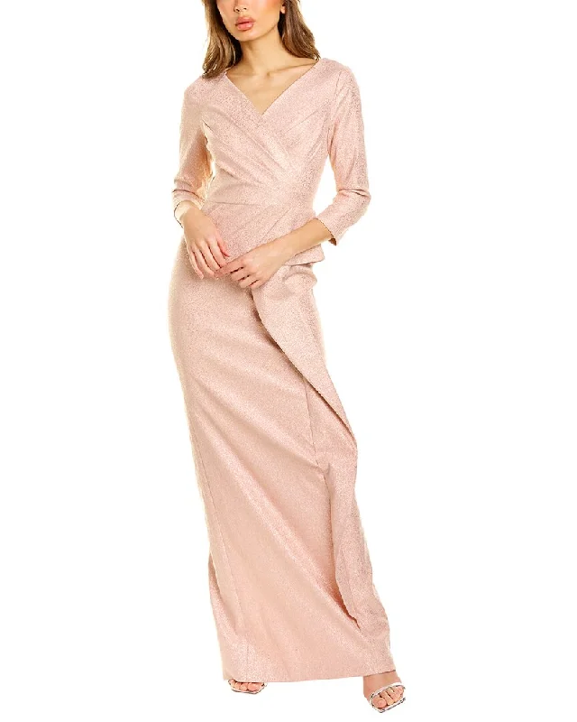 Enjoy Discount Teri Jon Jacquard Gown Luxury Comfort