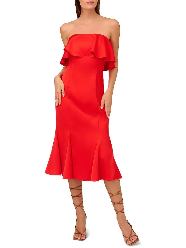 Boutique Styles Womens Satin Long Cocktail And Party Dress Effortless Grace