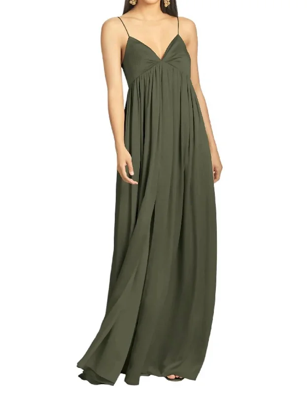 Bold Style Discounts Jessica Gown In Moss Green Everyday Glamour