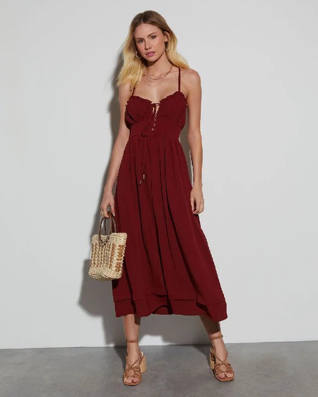 Quick Grab Deals Let's Brunch Sweetheart Midi Dress Luxury Comfort