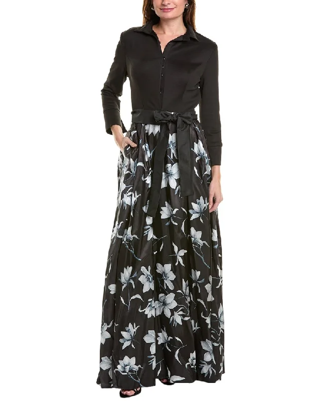 Exclusive Discounts Rene Ruiz Taffeta Shirt Gown Everyday Glamour