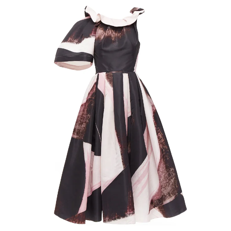 Hot Brand Discounts Alexander McQueen Charles Arnoldi Brushstroke print asymmetric gown Classic Timeless Elegant Style