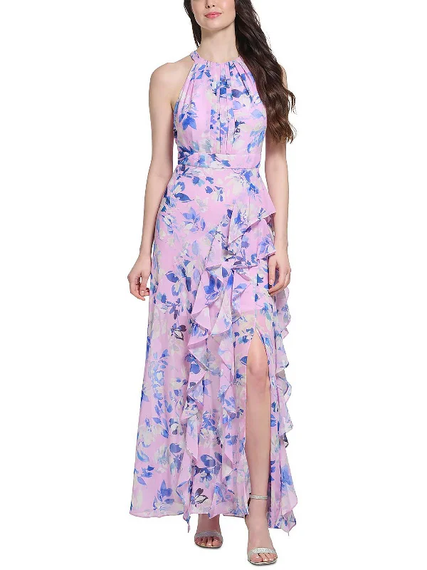 Fashion Sale Womens Chiffon Floral Maxi Dress Playful Elegance