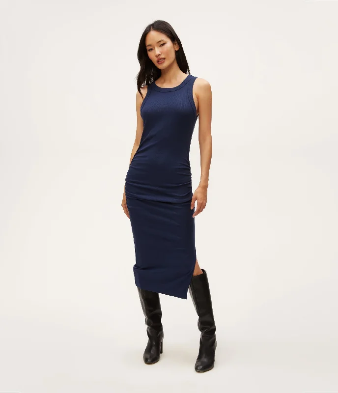 Discover Promotions Wren Ribbed Midi Dress Bold Silhouette