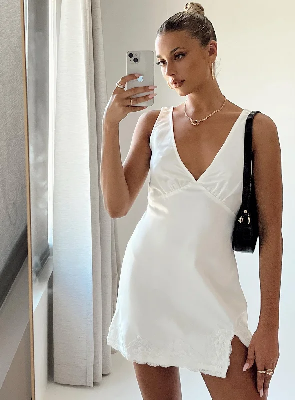 Mega Sale Athenia Mini Dress White Boho Chic