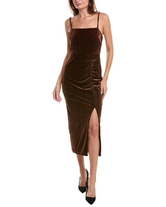 Stylish Savings Taylor Velvet Midi Dress Contemporary Chic