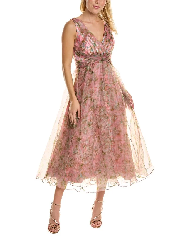 Mega Sales Theia Organza Midi Dress Boho Chic