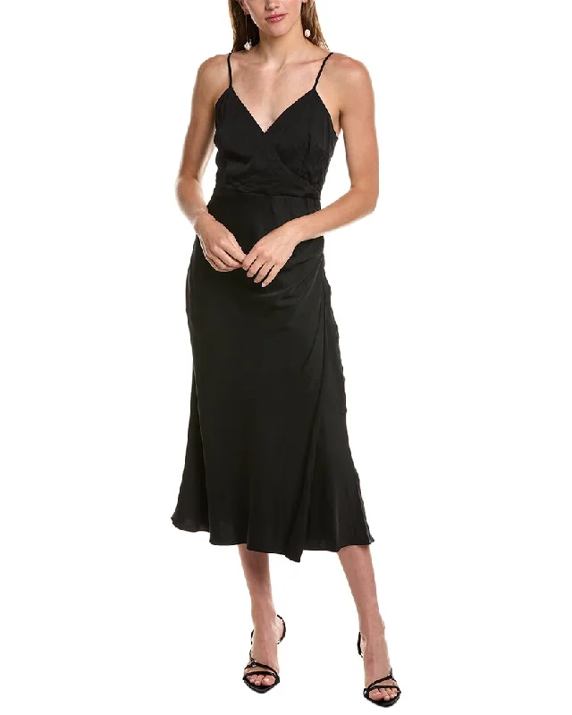 Imeless Style French Connection Ennis Satin Slip Midi Dress Contemporary Chic