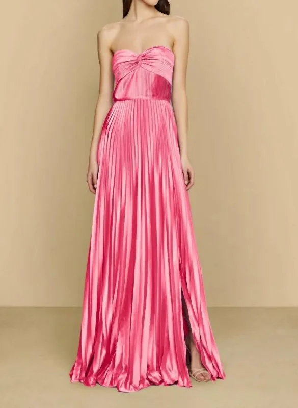 Elegant Fashion Offers Stef Pleated Gown In Pink Lotus Great Deals on Ethnic Cultural Wear