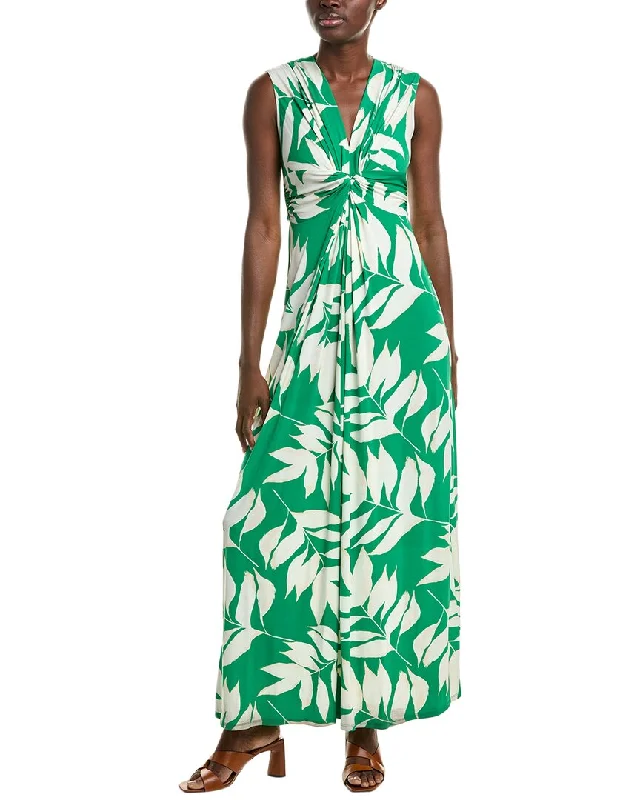 New Season Fashion Preview Eliza J Printed Jersey Gown Casual Chic