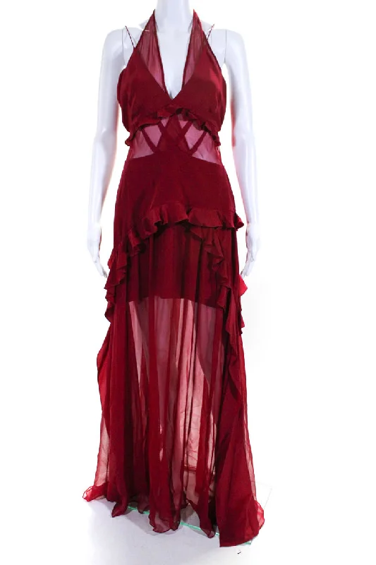 Discover Promotions Prabal Gurung Halter Slip Maxi Gown Modern Glamour