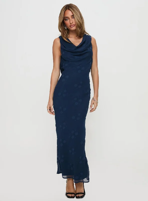 Stylish Looks Contessa Maxi Dress Navy Effortless Comfort