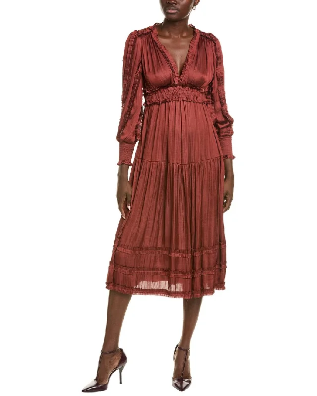 Big Savings o.p.t. Ruffle Midi Dress Effortless Grace