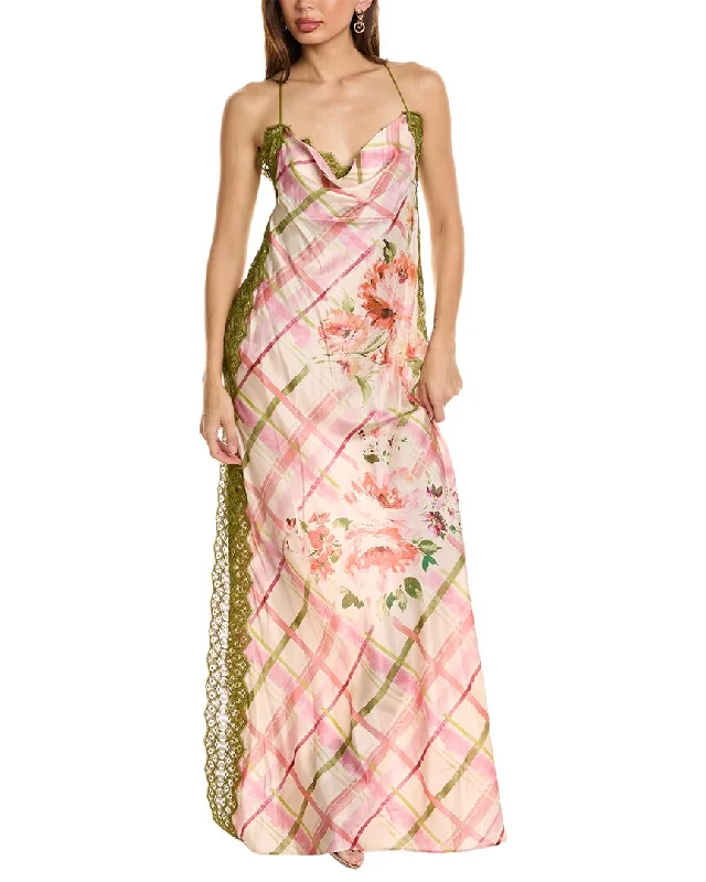 Flash Sale Fever Alberta Ferretti Silk Gown Exquisite Craftsmanship