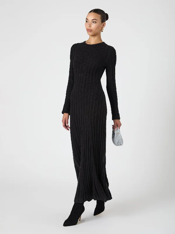 Final Sale Babysoft Long Sleeve Midi Dress Vintage Elegance