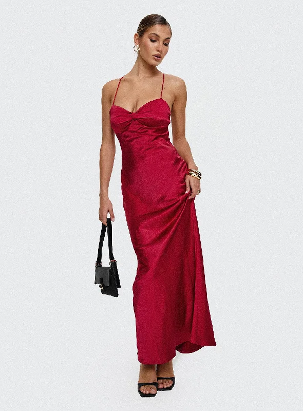 New Season Fashion Preview Sale Kristelle Maxi Dress Red Casual Weekend Relaxed Style