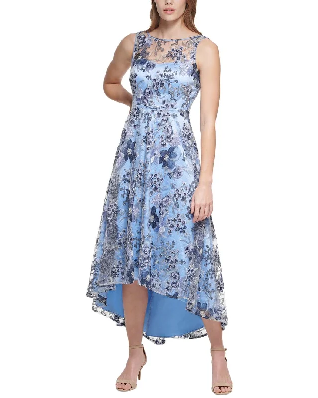 Casual Fashion Eliza J Embroidered Midi Dress Effortless Style