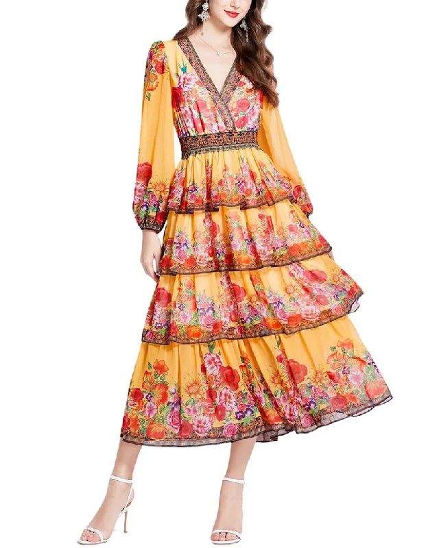 Stylish Deals KAIMILAN Midi Dress Flowy Fabric