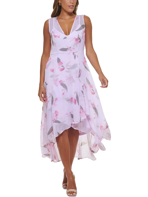 Best-Sellers Womens Floral Midi Fit & Flare Dress Graceful Movement