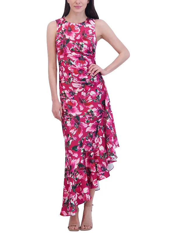 Huge Discounts This Week Womens Satin Gathered Maxi Dress Romantic Flair