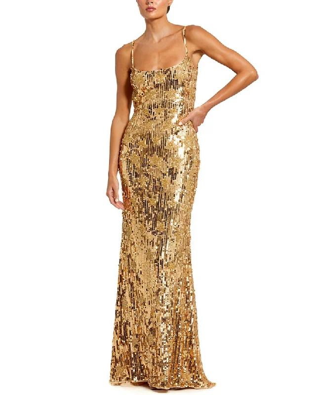 Popular Collection Mac Duggal Column Gown Vintage Look