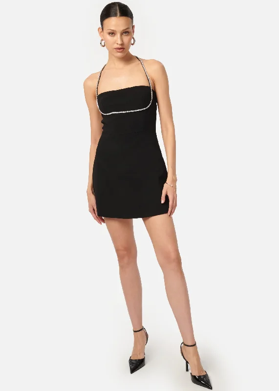 Sporty Fashion Offers Sayu Mini Dress Black Minimalist Elegant