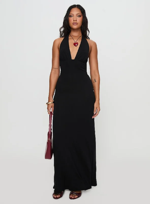 Season Sale Tinisie Maxi Dress Black Feminine Allure