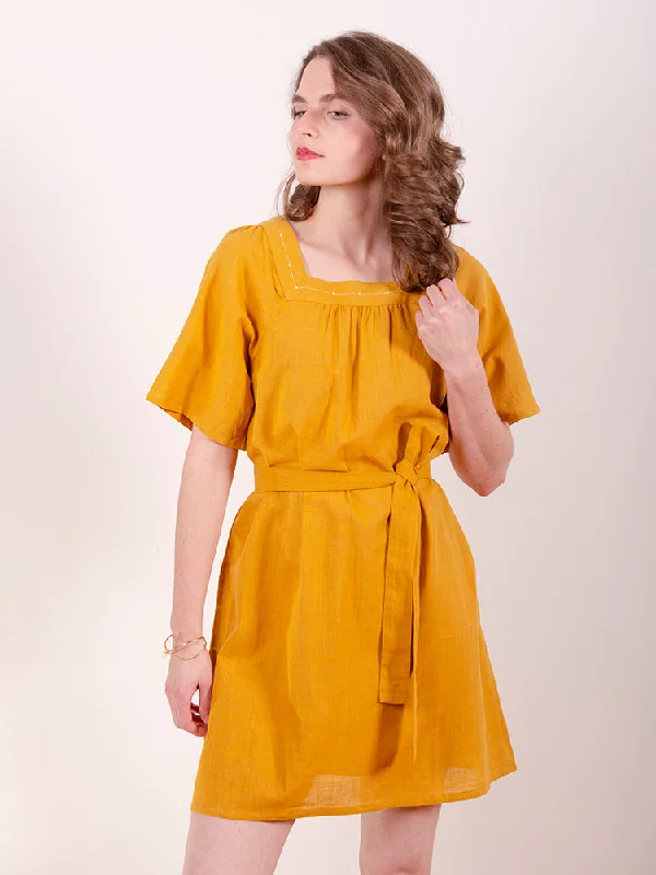 Flirty Fashion Discounts Alexis Mini Dress - Turmeric Seasonal Trend