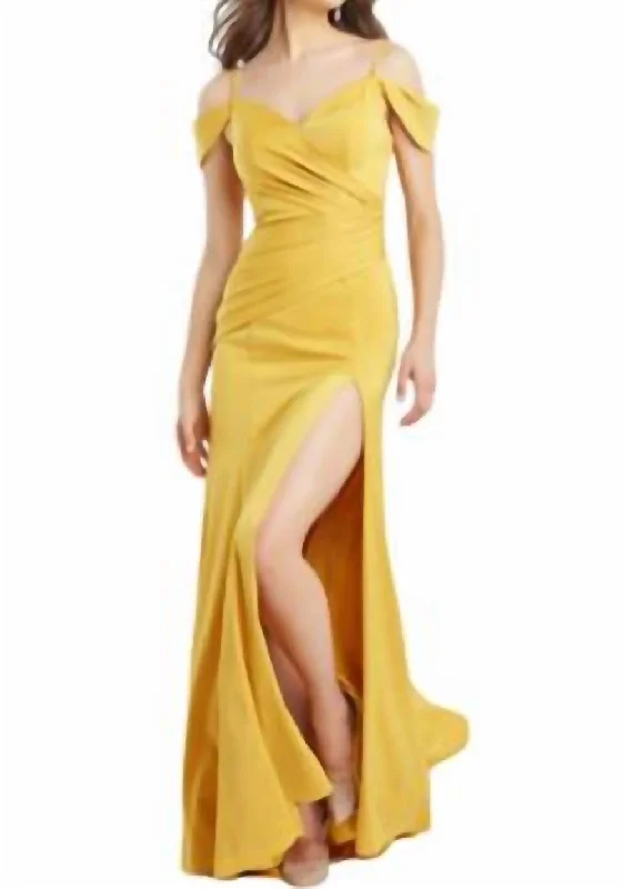 Huge Price Cut Yellow Jovani Gown Feminine Flow