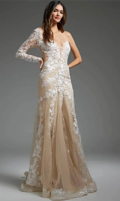 The Latest Fashion Trends Jovani JB06650 - Beaded Trumpet Bridal Gown Chic Allure