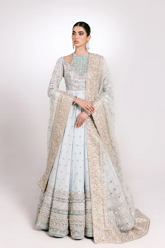 Contemporary Chic Promotions Embellished Pakistani Bridal Dress in Pishwas Style Feminine Elegant