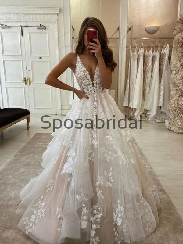 Unleash Your Trend Driven Style A-line Modest Lace Vintage Country Wedding Dresses, Prom Dresse WD0364 Dreamy Draping