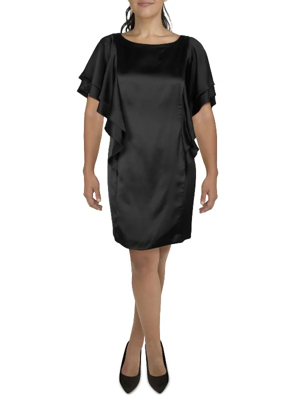 Daring Fashion Promotions Womens Satin Flutter Sleeve Cocktail And Party Dress Chic Urban Fashion Look