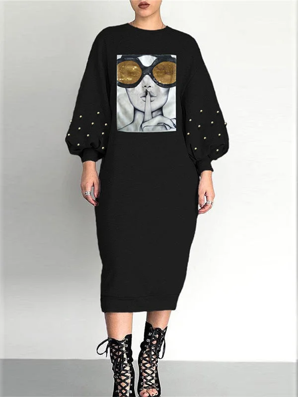 Discover Now Sequin Sweatshirt Dress Effortless Comfort