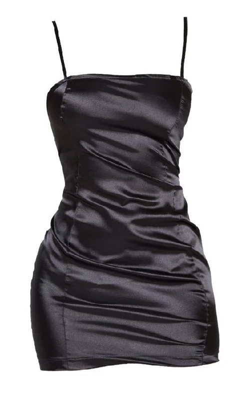 Fashionista Favorites Sexy Black Bodycon Dress,Short Homecoming Dress Y2034 Luxury Style