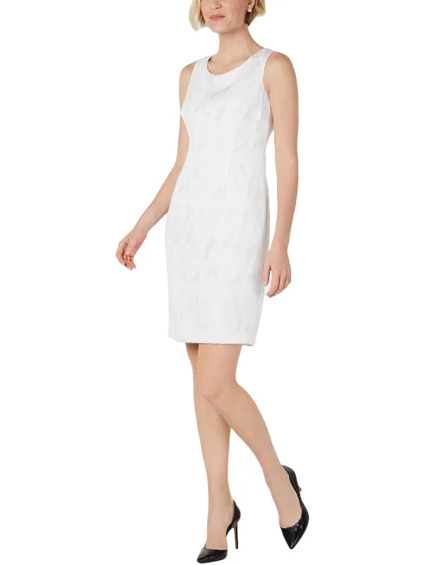 Easy Elegance Sales Womens Sleeveless Knee-Length Shift Dress Vintage Charm