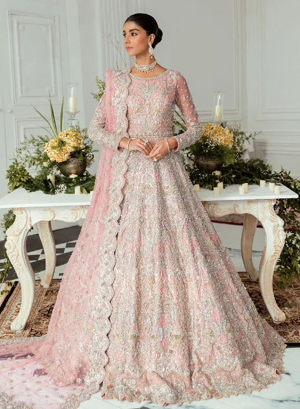 Fashion Forward Pink Lehenga Gown and Dupatta Pakistani Bridal Dress Playful Elegance