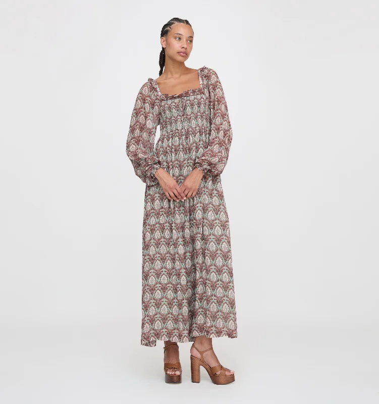 Must-Have Style Discounts The Scarlett Long Sleeve Nap Dress  - Sage Pinecone Graceful Drape