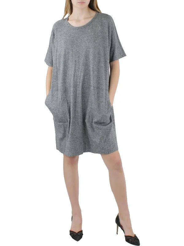 Low Price Special Womens Organic Cotton Crewneck T-Shirt Dress Feminine Soft - Hued Look