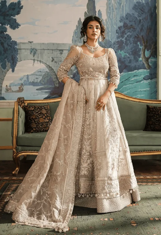 Discount Extravaganza Pakistani Bridal Frock and Silk Lehenga Walima Dress Romantic Detailing