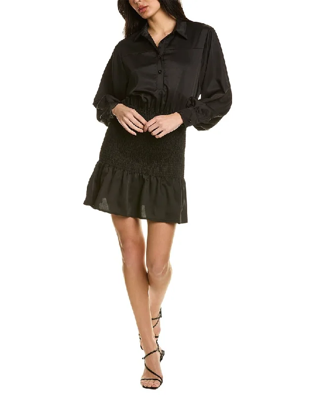 Flirty Fashion Discounts Avantlook Smocked Shirt Dress Fashion-Forward Style