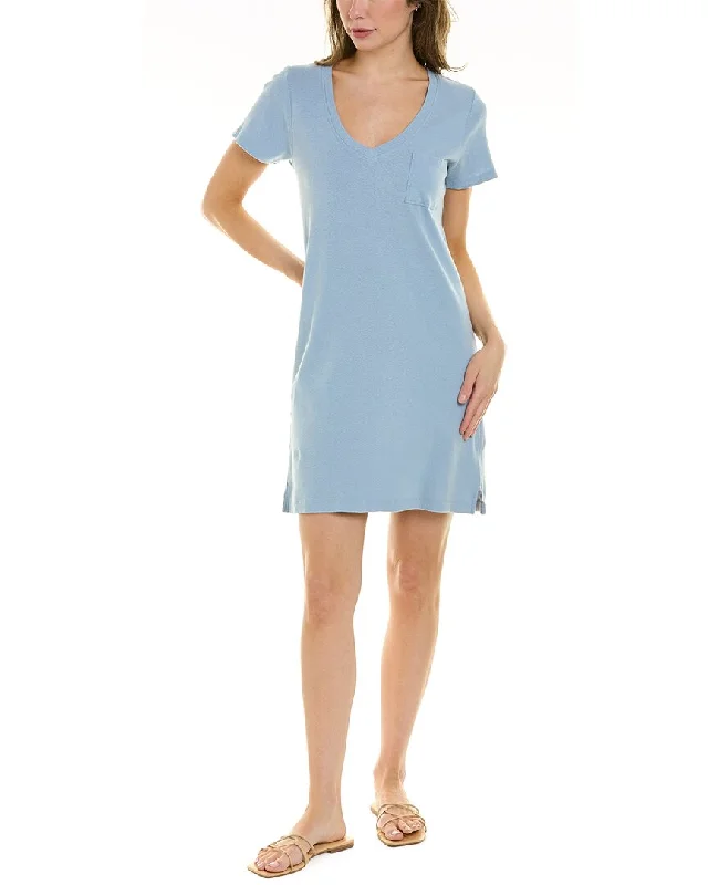 Vintage-Modern Style Offers bobi Pocket T-Shirt Dress Playful Elegance