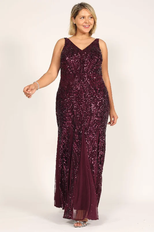 Crazy Price Slashing Nightway Long Plus Size Beaded Formal Gown 21685W Vibrant Prints