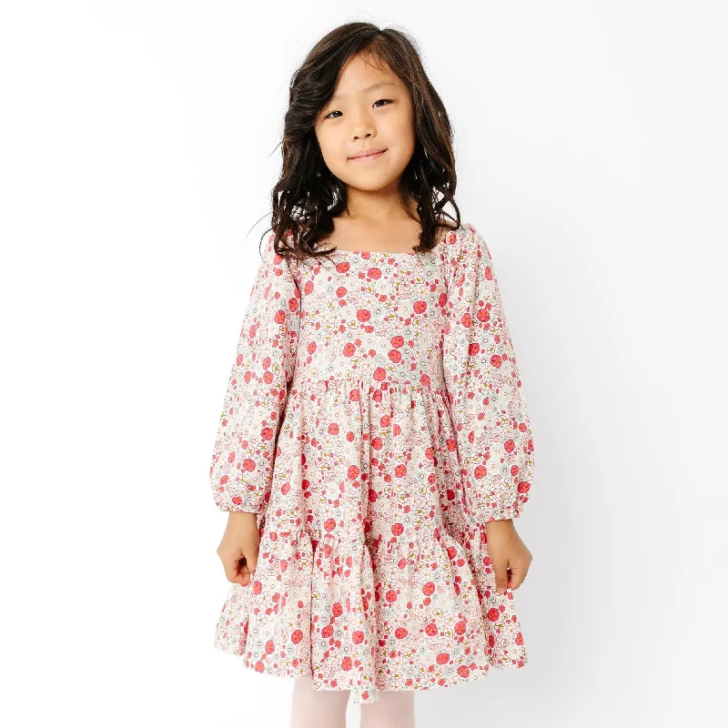 Exclusive Fashion Deals The Long Sleeve Juliet Dress in Full Bloom Feminine Flow