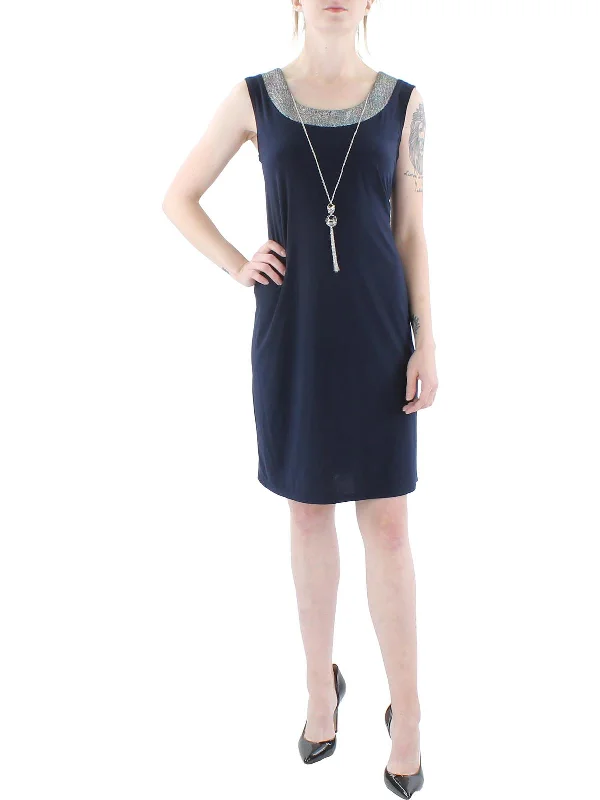 Flash Sale Starts Womens Knit Sleeveless Sheath Dress Effortless Comfort