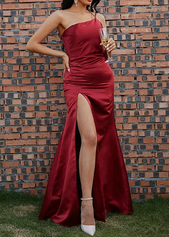 Special Offer Women Side Slit Prom Dress Long Satin Evening Gowns Fashion Formal Party Dress YPD857 Artful Design